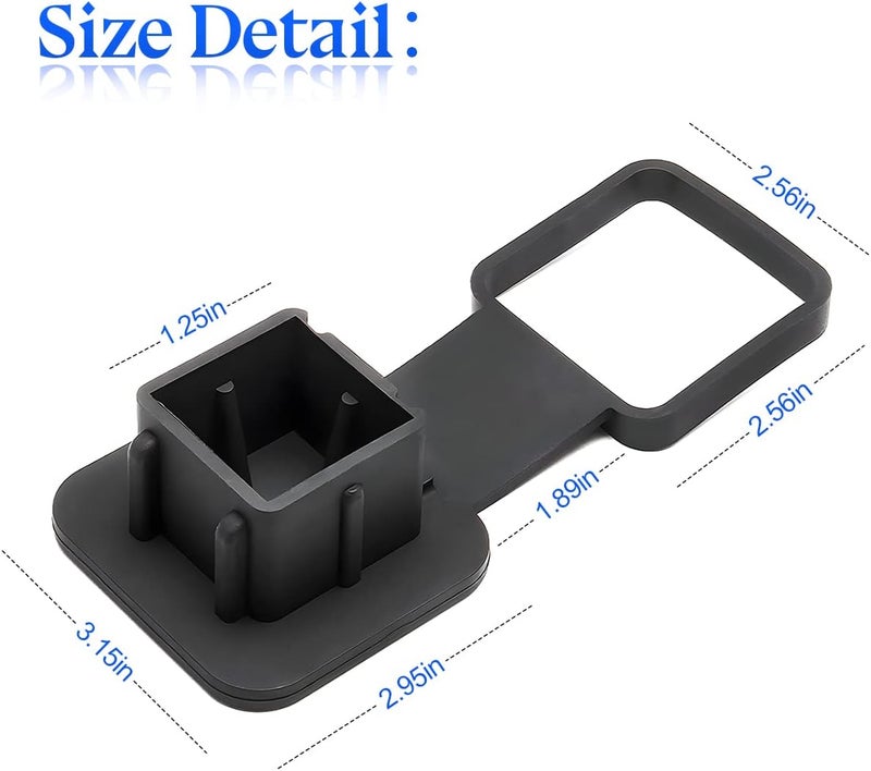 zipelo 2 Pcs Trailer Hitch Cover, Heavy Duty Trailer Rubber Hitch Cover Plug Cap Insert, Protects Square Receiver Tube Fits for Most Cars, Univeisal Car Exterior Accessories (1.25 Inch) - Image 2